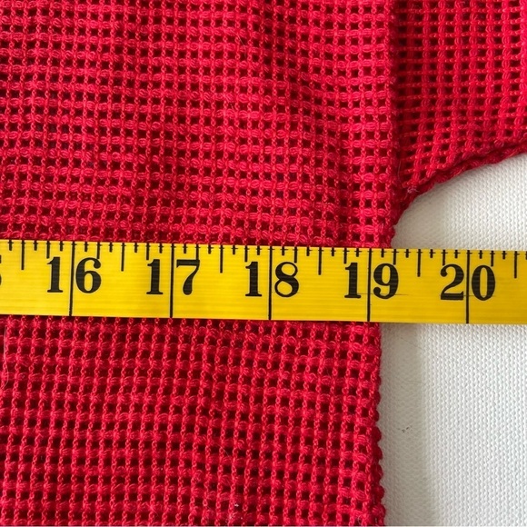 Vintage Diane Von Furstenberg DVF Mesh Shirt Top Pullover See Through Red Large - Picture 5 of 6